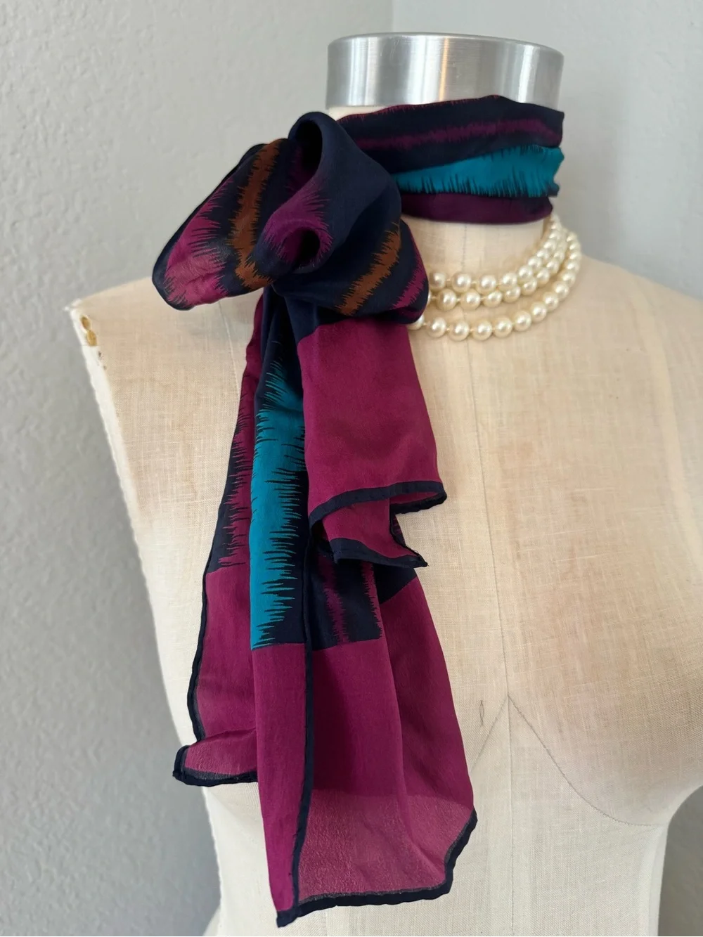 Evan Picone Scarf Likely Silk 50”x10”